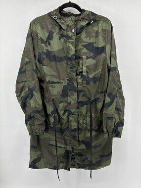 MASSIVE $10 SALE George Army Camo Long Lined Rain Jacket